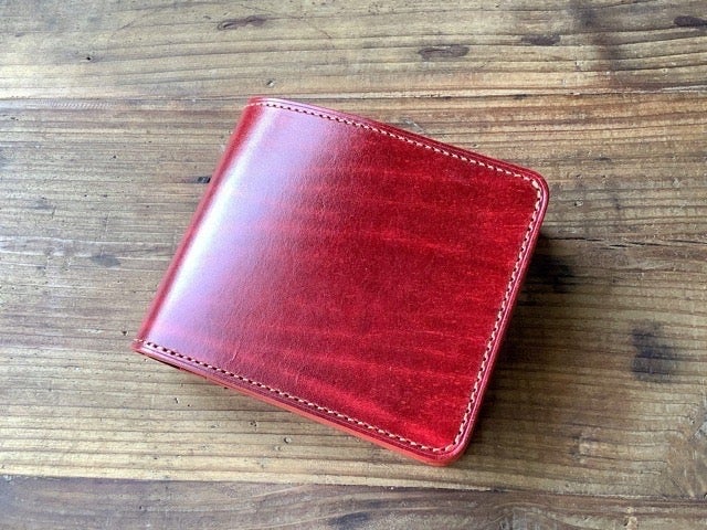 ルガトショルダー赤 二つ折り財布 | 革工房Keywest828のブログ。 生活 