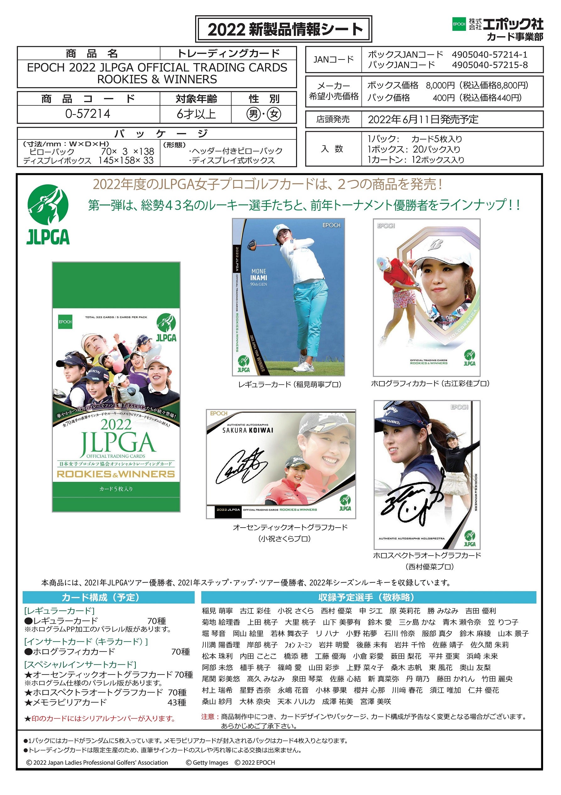 おトク情報がいっぱい！ 2020 2021 トレーディングカード 日本女子プロゴルフ 2022 スポーツ選手