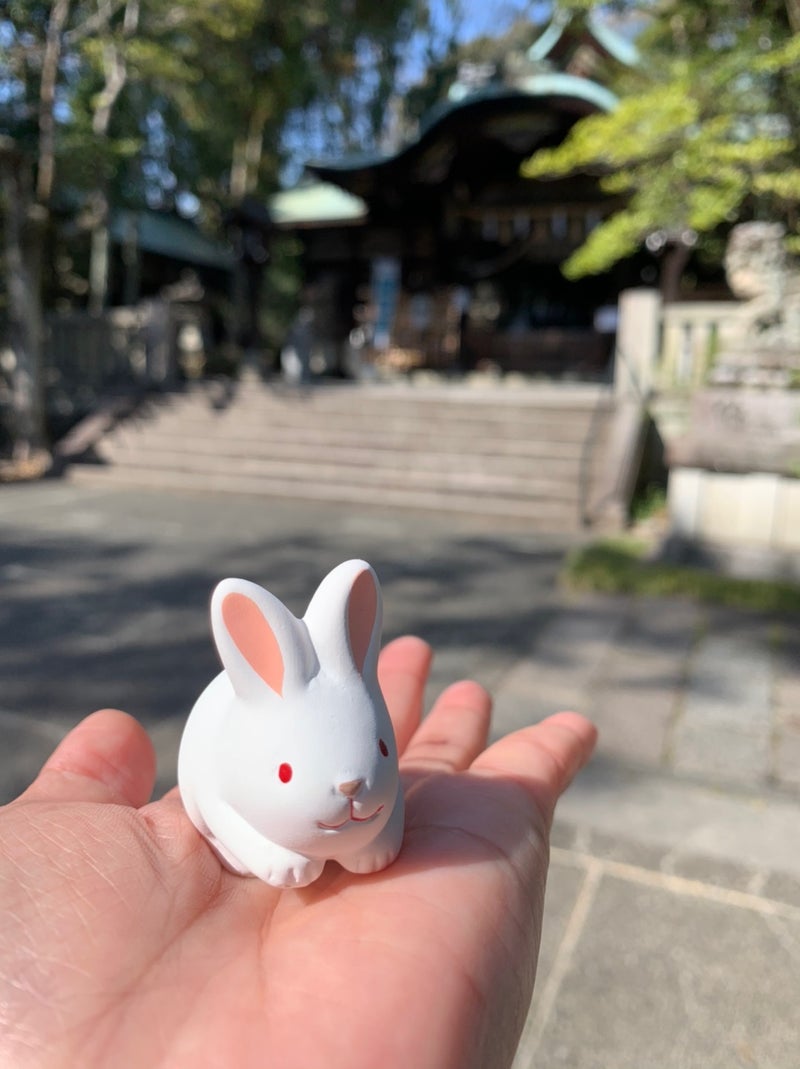 京都　かわいい　神社　兎　うさぎ神社　岡崎神社　おみくじ　写真