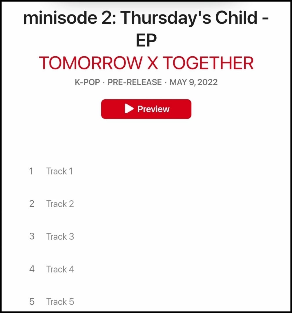 TXT☆minisode 2：Thursday's Child 商品詳細 ＆ 店舗別特典 | なおっ ...