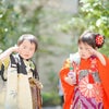 桜時期の七五三同行撮影☆3歳双子の画像
