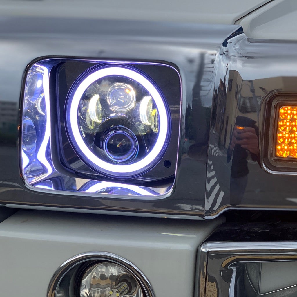 ハマーH2 LEDヘッドライト交換 | SENSスタッフブログ!!