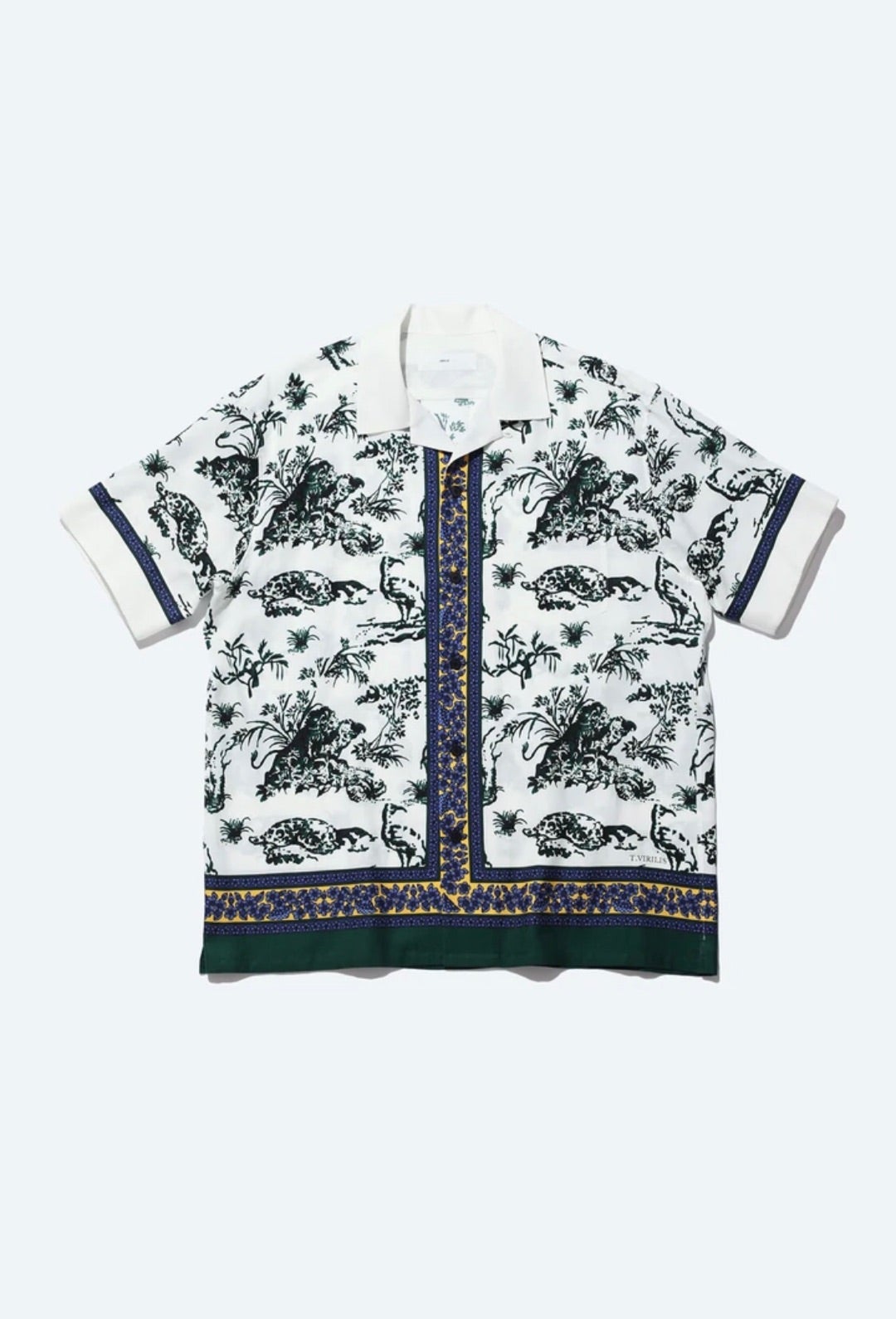 TOGA VIRILIS Cupra cotton print shirt WHITE | ragazzo cultura