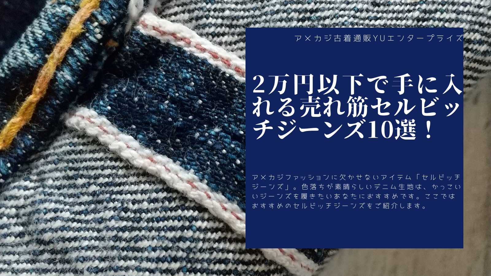 2万円以下で手に入れる売れ筋セルビッチジーンズ10選！ | yuenterprise 