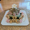 ドーベルマン『レニーちゃん、リッカちゃん、トラくん』のBirthdayケーキの画像