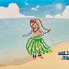 【7月の手形アート】フラガール・サーフィン・ヤシの木・ヨットの画像
