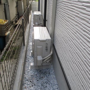 粕屋町　古賀市　福岡市西区にてエアコン取付工事ですの画像
