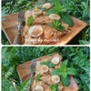 バナナの木移植とバナナケーキの画像