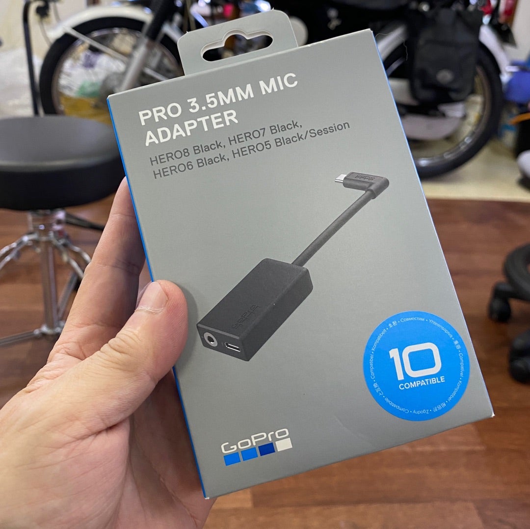 モトブログをやりたくてGoPro用のマイクアダプターとマイクを付けて