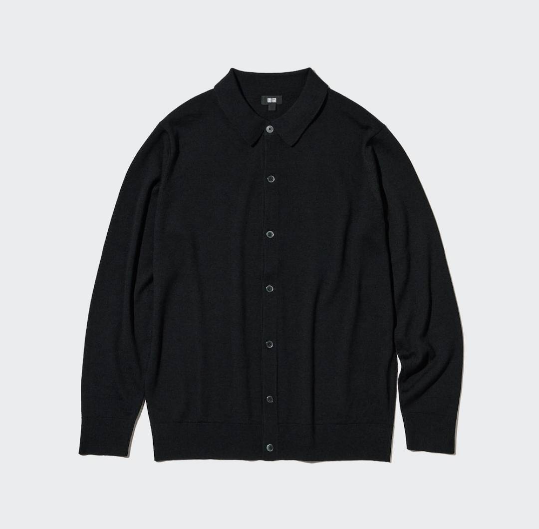 UNIQLO】【エクストラファインメリノ】【シャツカーディガン】【再販