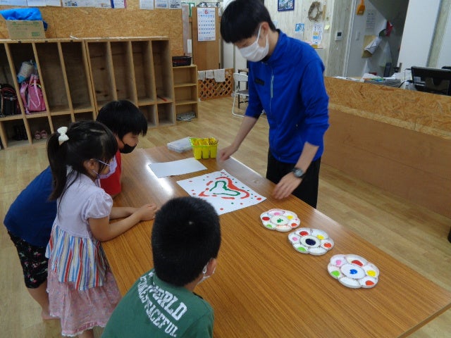 デカルコマニー 絵の具で楽しもう 潮見町 Smileseed Dolittleのブログ