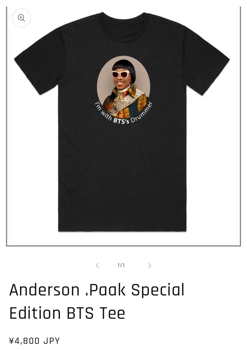買い店舗  Tee BTS Edition Special Anderson.Paak 公式 Tシャツ/カットソー(半袖/袖なし)