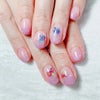オフィス仕様な紫陽花ネイル☆apple nailアップルネイルの画像