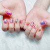 夏可愛いキラキラネイル☆apple nailの画像