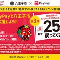 【八王子】明日7月1日〜31日paypay八王子25%最大戻ってくるキャンペーン