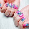 ピンク×ブルーの夏ネイル☆apple nailの画像