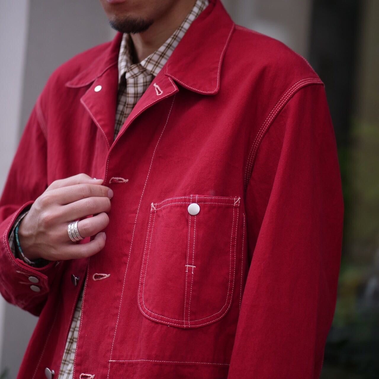 A.PRESSE Coverall Jacket RED 3 カバーオール ジャケット/アウター メンズ 配送員設置