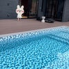 【夏休み】貸別荘のプールで娘の水泳特訓の画像