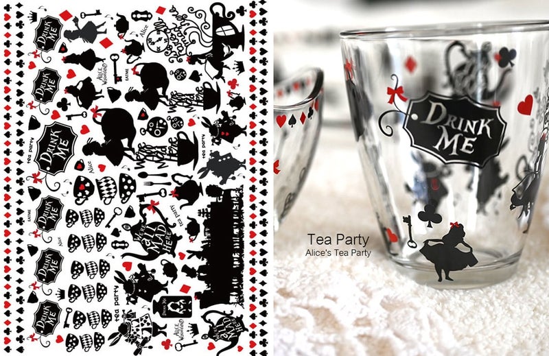 【ガラス用】Tea party ティーパーティー（アリス）A4サイズ