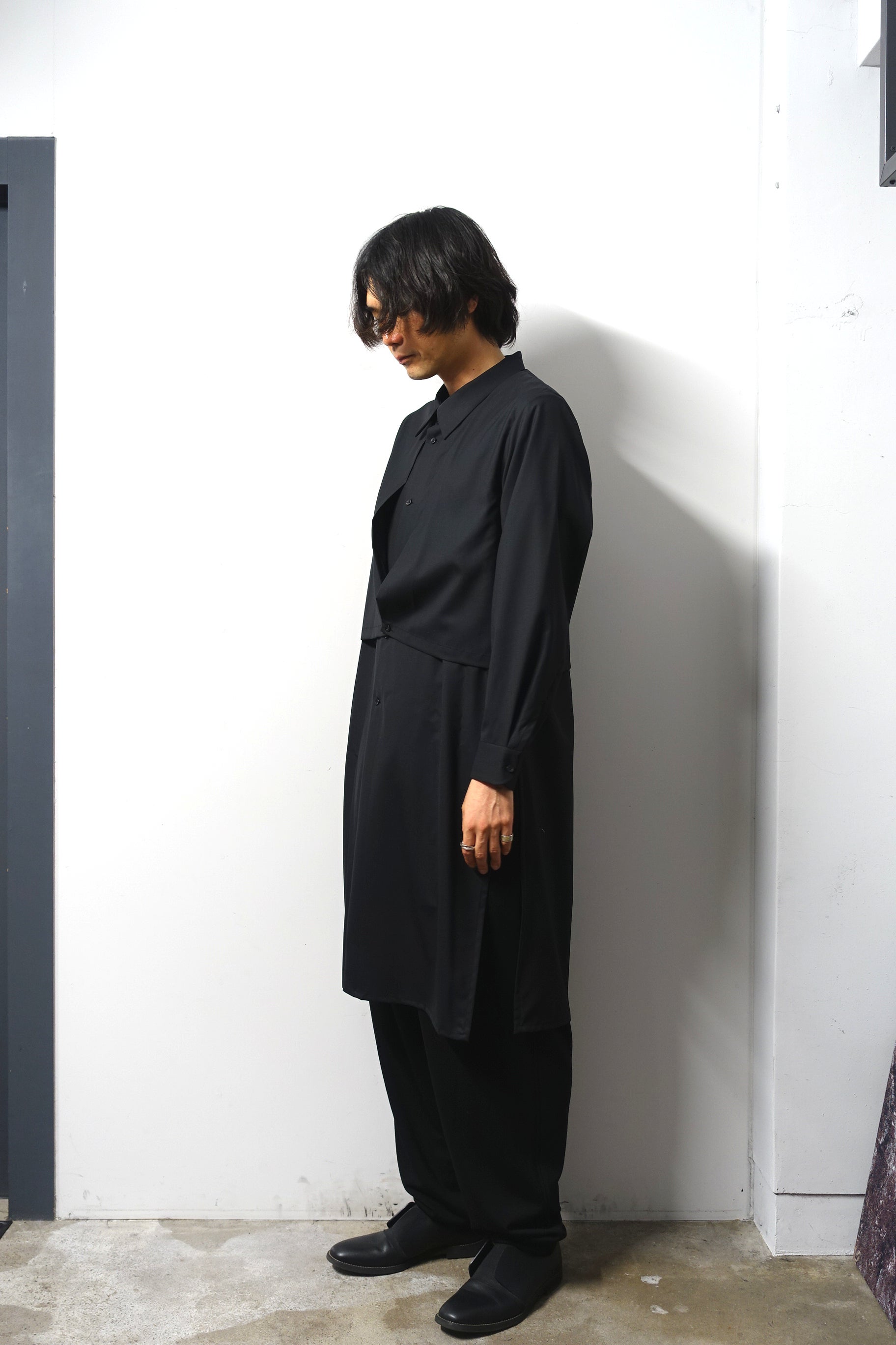 ETHOSENS(エトセンス)/Coat shirt/Black 通販 取り扱い 