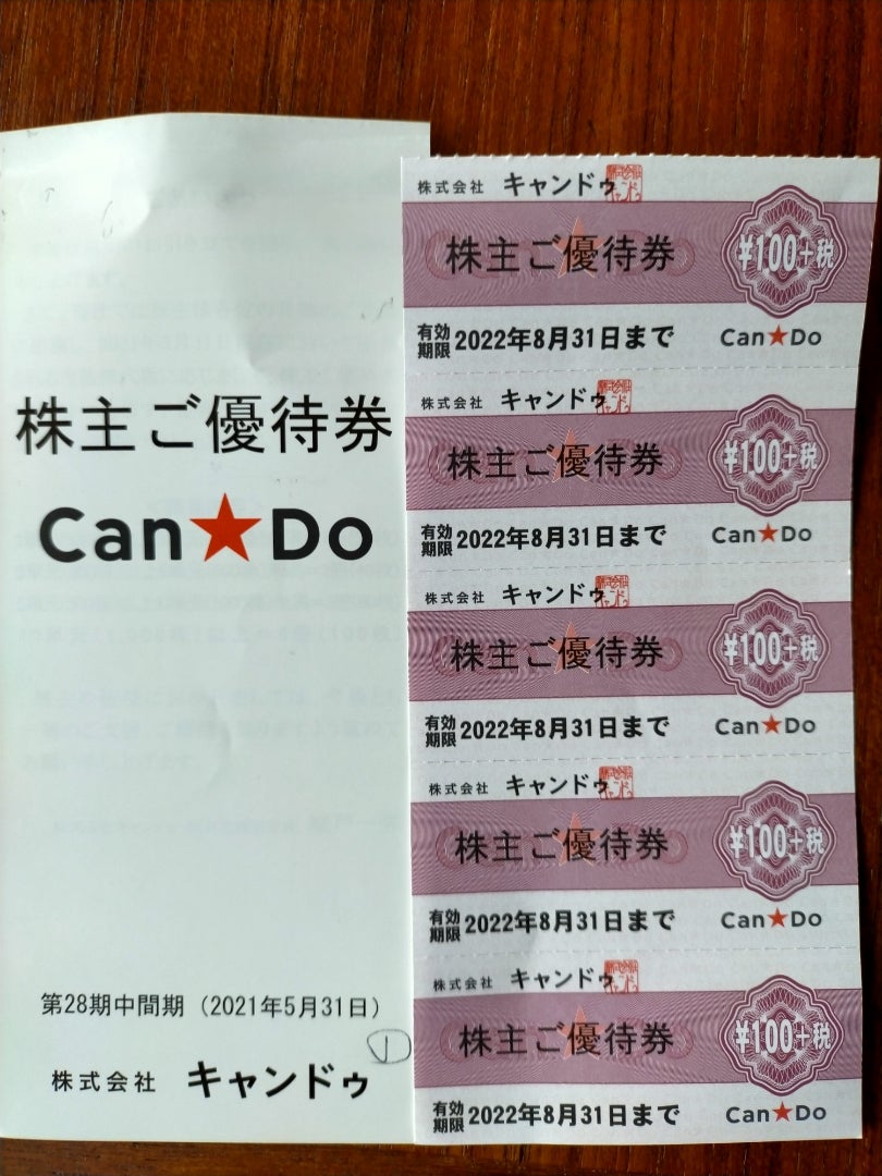 キャンドゥ　株主優待　計10000円+税分