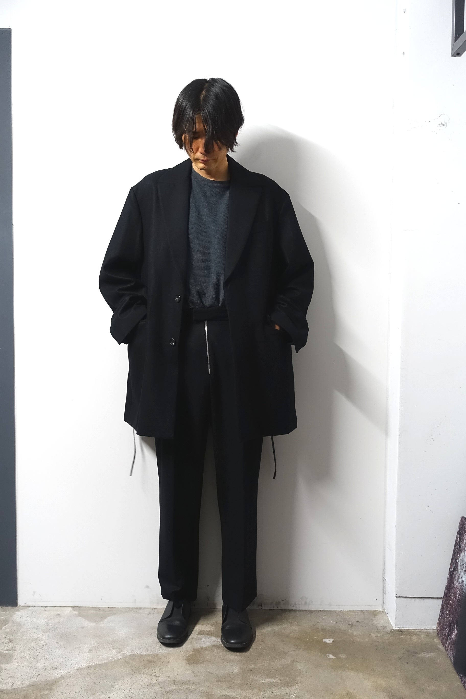 stein(シュタイン)/EX WIDE TAPERED BARE ZIP TROUSERS/Black 通販 