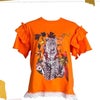 オリジナルTシャツ/オレンジ/M レオバードの画像
