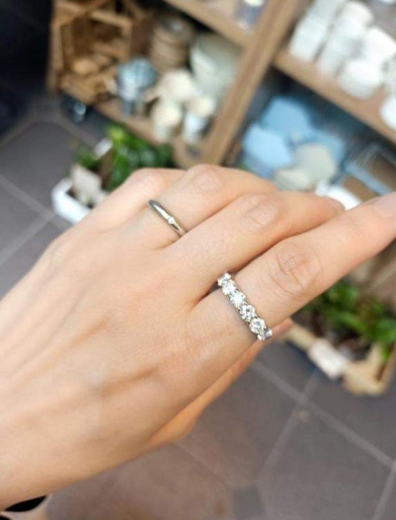 定番の冬ギフト 品質保証 1カラットの結婚指輪プラチナダイヤモンドの