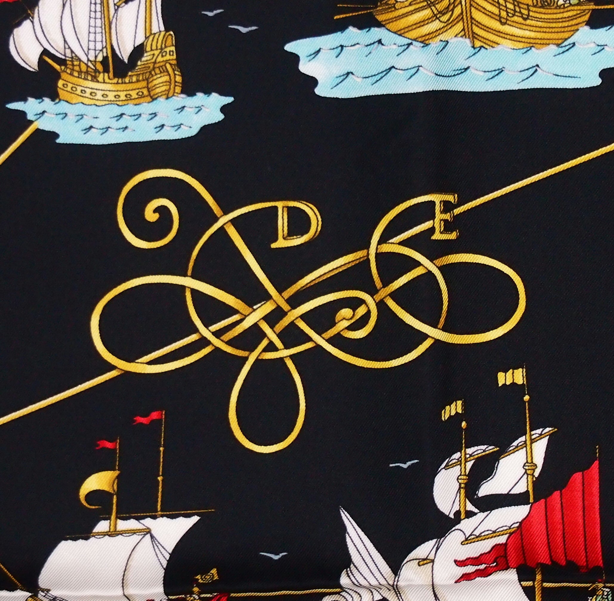 極美品 HERMES エルメス スカーフ カレ90 Voiles de Lumiere 光の帆船 
