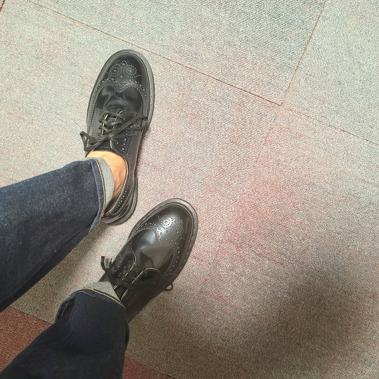 新品 GU リアルレザーモカシンシューズ ブラック 27cm - 靴