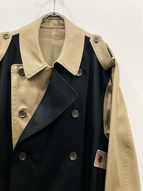 stein -OVERSIZED DOUBLE LAPELLED TRENCH COAT- | 妄想 Laid back stein -OVERSIZED DOUBLE LAPELLED TRENCH COAT- | 妄想 Laid back