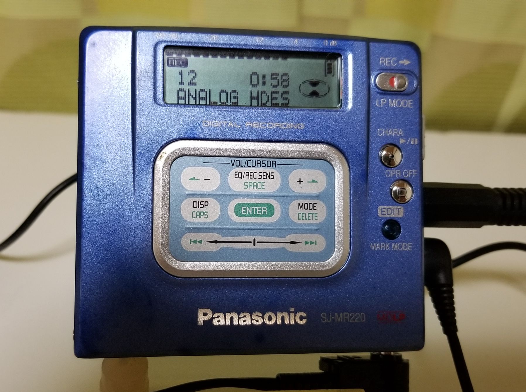 MDプレーヤー Panasonic SJ-MR220 MDLP対応 録・再機 完動品 MDプレーヤー Panasonic SJ-MR220 MDLP対応 録・再機 完動品