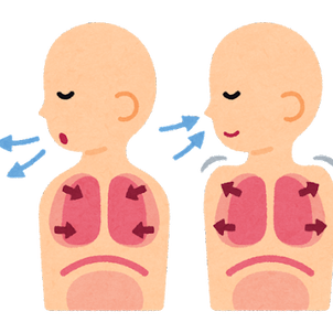 逆流制食道炎には胸式呼吸を意識の画像