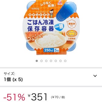 【51%OFF】ごはん冷凍保存容器5個セット