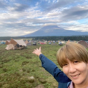 富士山を見ながらキャンプの画像