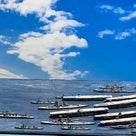 ハワイ真珠湾攻撃のミニジオラマ完成の記事より