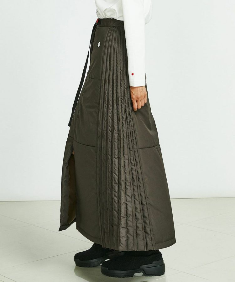 DOUBLE STANDARD CLOTHING）ライトダウンサイドプリーツスカート