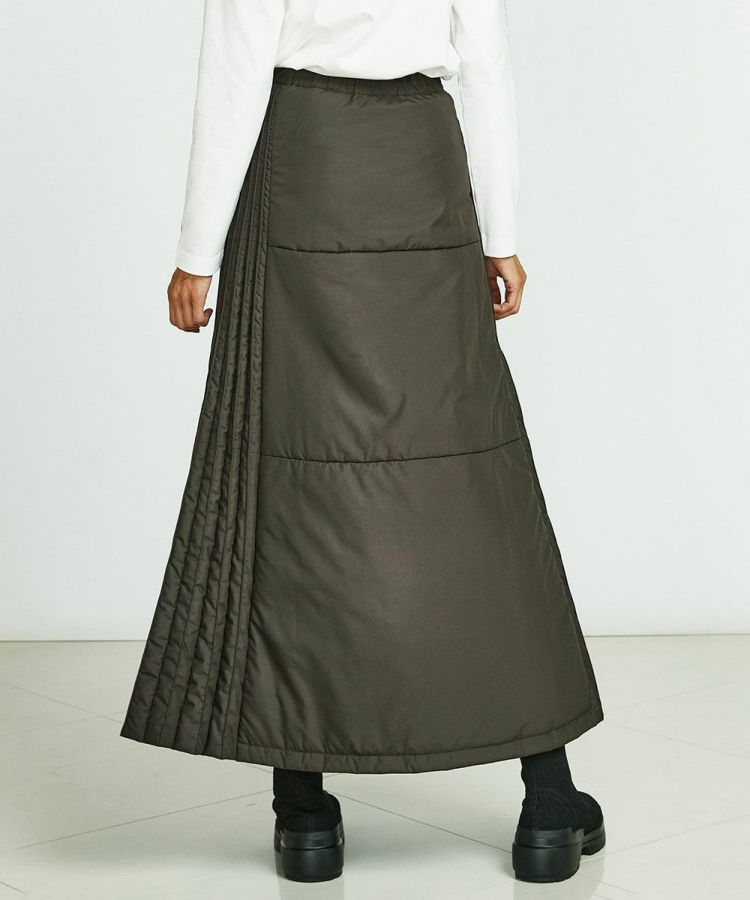 DOUBLE STANDARD CLOTHING）ライトダウンサイドプリーツスカート