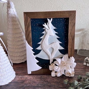 クレイで飾るホワイトクリスマスの画像