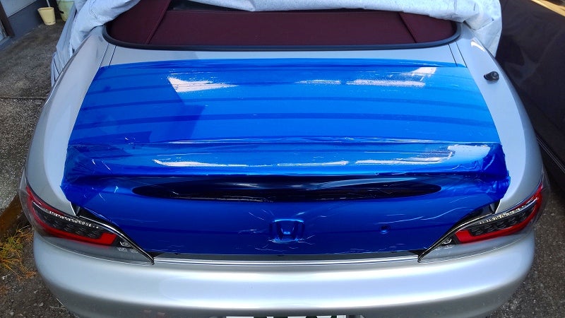 S2000 カーボン製 強化トランク 取り付け | つぶれそうなのにつぶれ