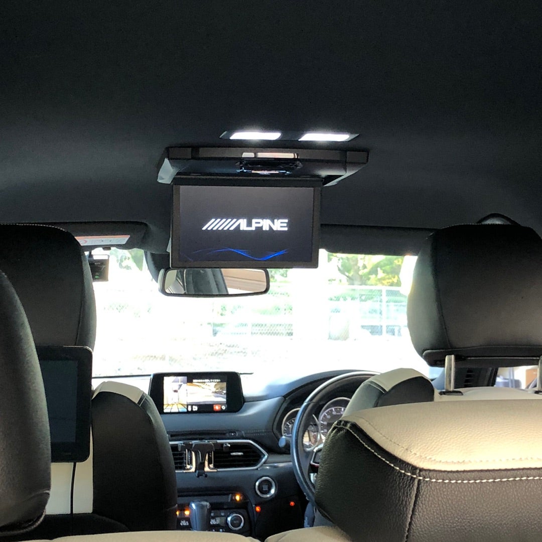 マツダ CX-8】マツコネにアルパインフリップダウンモニター取付 マツダ CX-8】マツコネにアルパインフリップダウンモニター取付