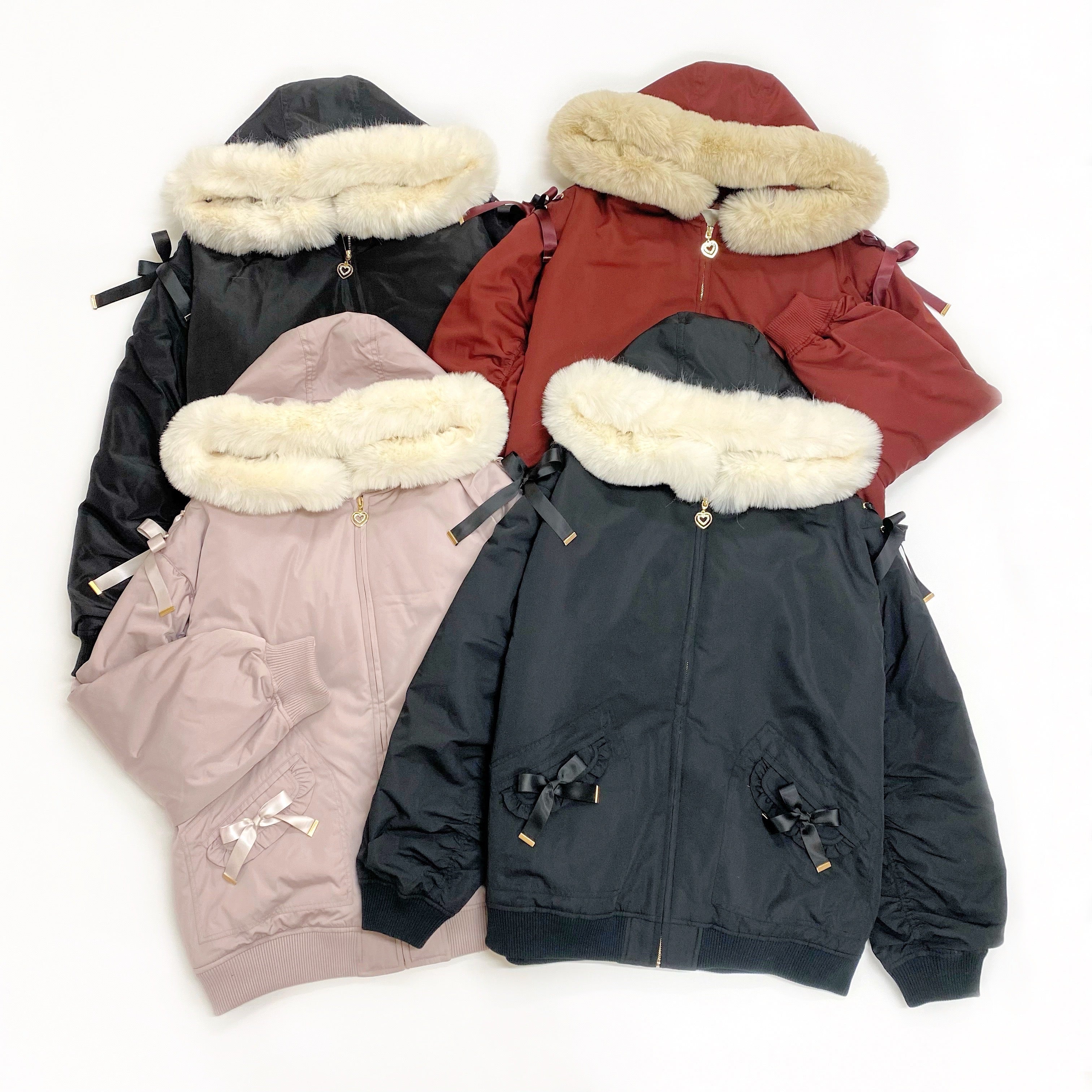 Pick Up】リボンポケット肩レースアップMA1風ブルゾン | Secret Honey