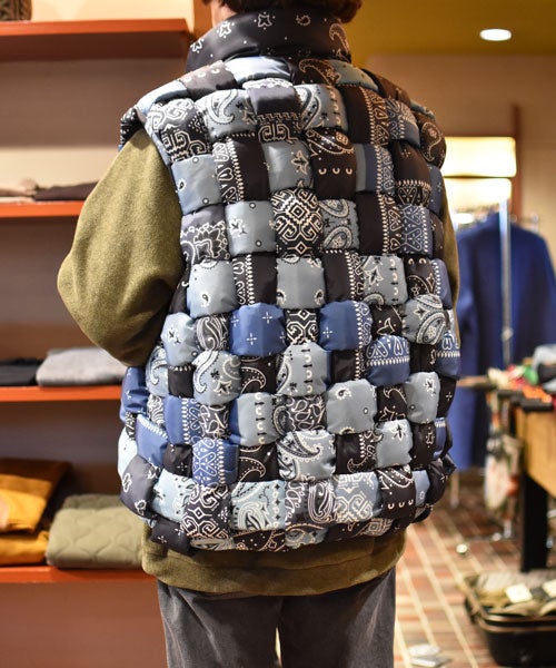 冬服!KAPITALのバンダナKEELウィービングベスト&AUBERGEのECOLEコート