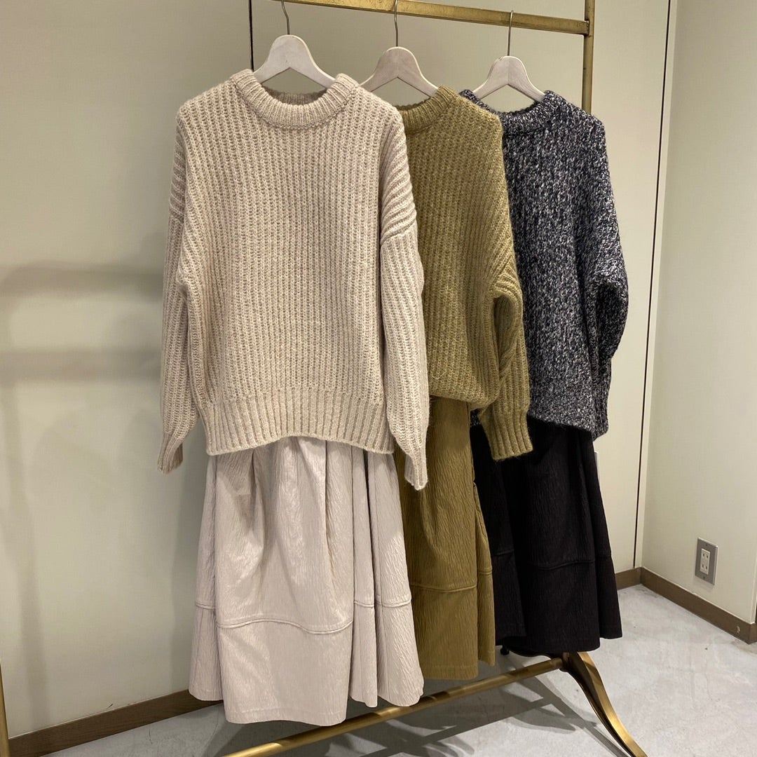 Milaomwenミラオーウェンローゲージニットジャガードスカート set up ロングワンピース 直営 店 東京