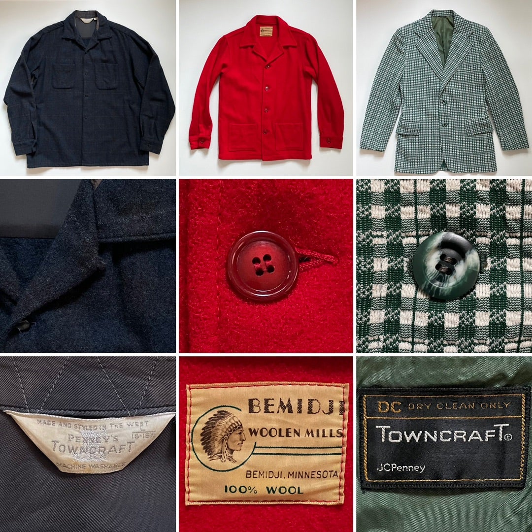 50-60年代TOWNCRAFT/Penneys(タウンクラフト)「オープンカラーシャツ 