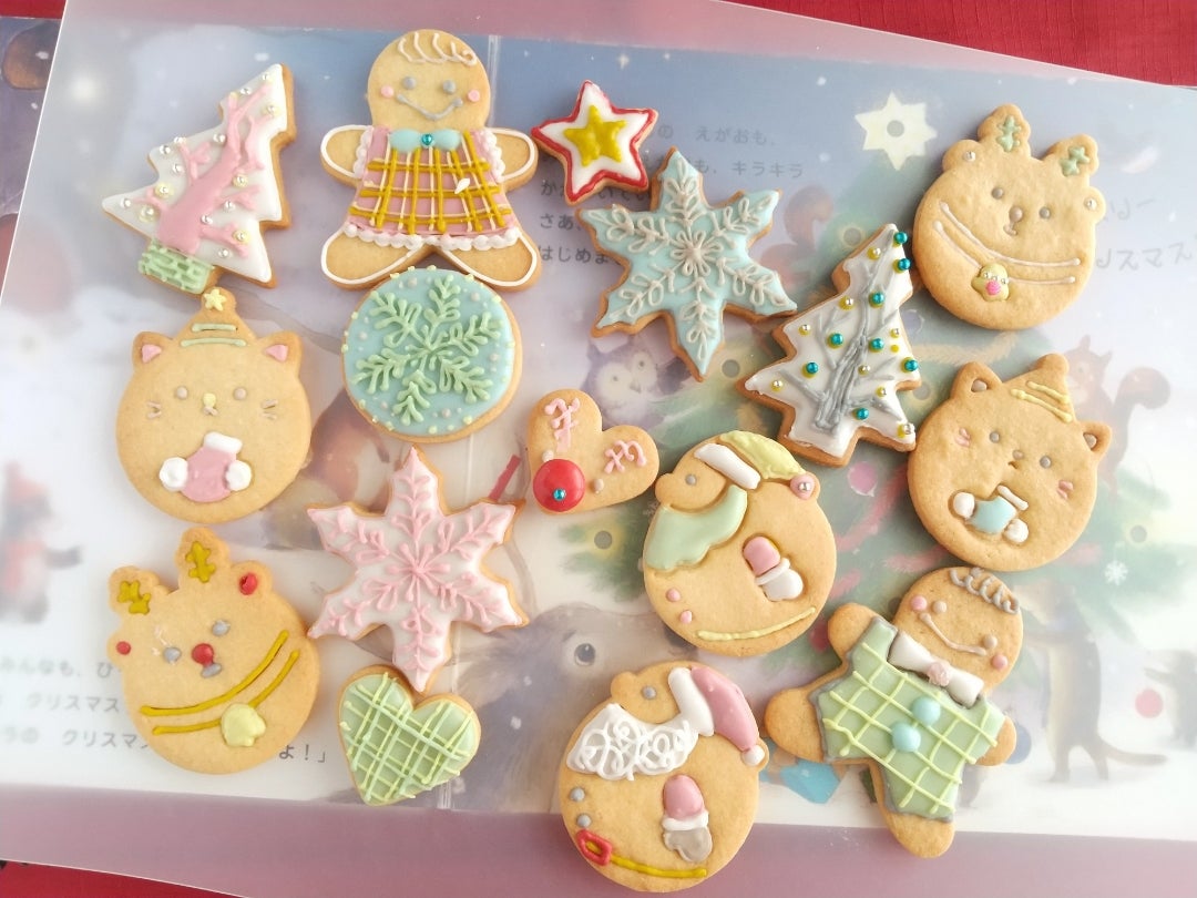 クリスマスクッキー2022②くすみカラーの作り方 | キャラクターケーキ