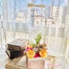 結婚式のウェルカムスペースに幸せいっぱいのバルーンフラワーの画像