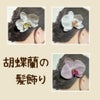 胡蝶蘭の髪飾りの画像