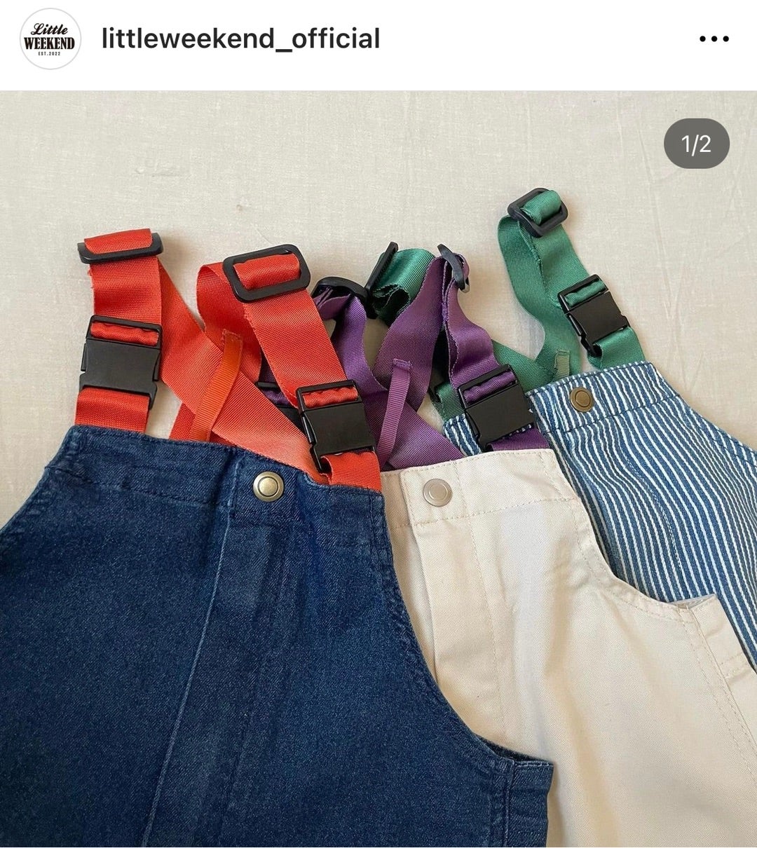 UNISEX S/M 【値下げ】しまむら サロペット 110 littleweekend kieさん