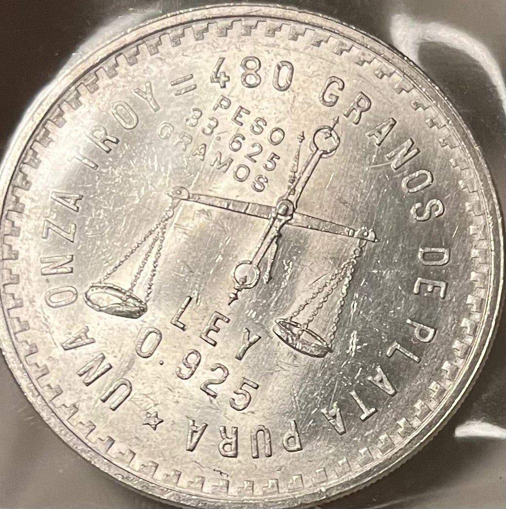 メキシコ 1949 1 オンス銀貨 - 旧貨幣/金貨/銀貨/記念硬貨